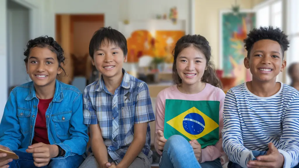 classrooms around the world with students collaborating in a global learning project