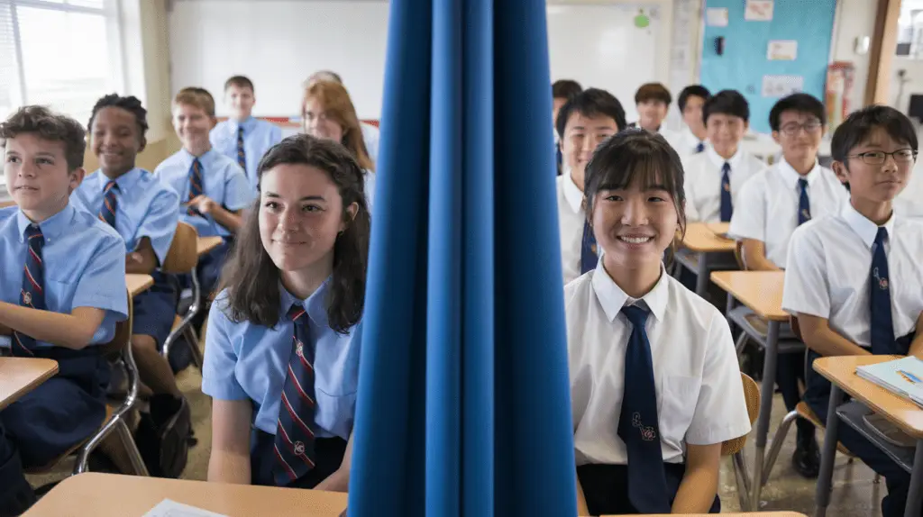 Students engaging in virtual cultural exchange session