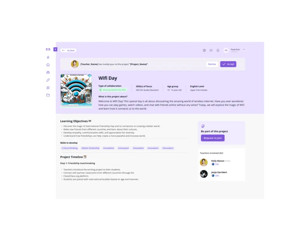 Class2Class global exchange projects overview
