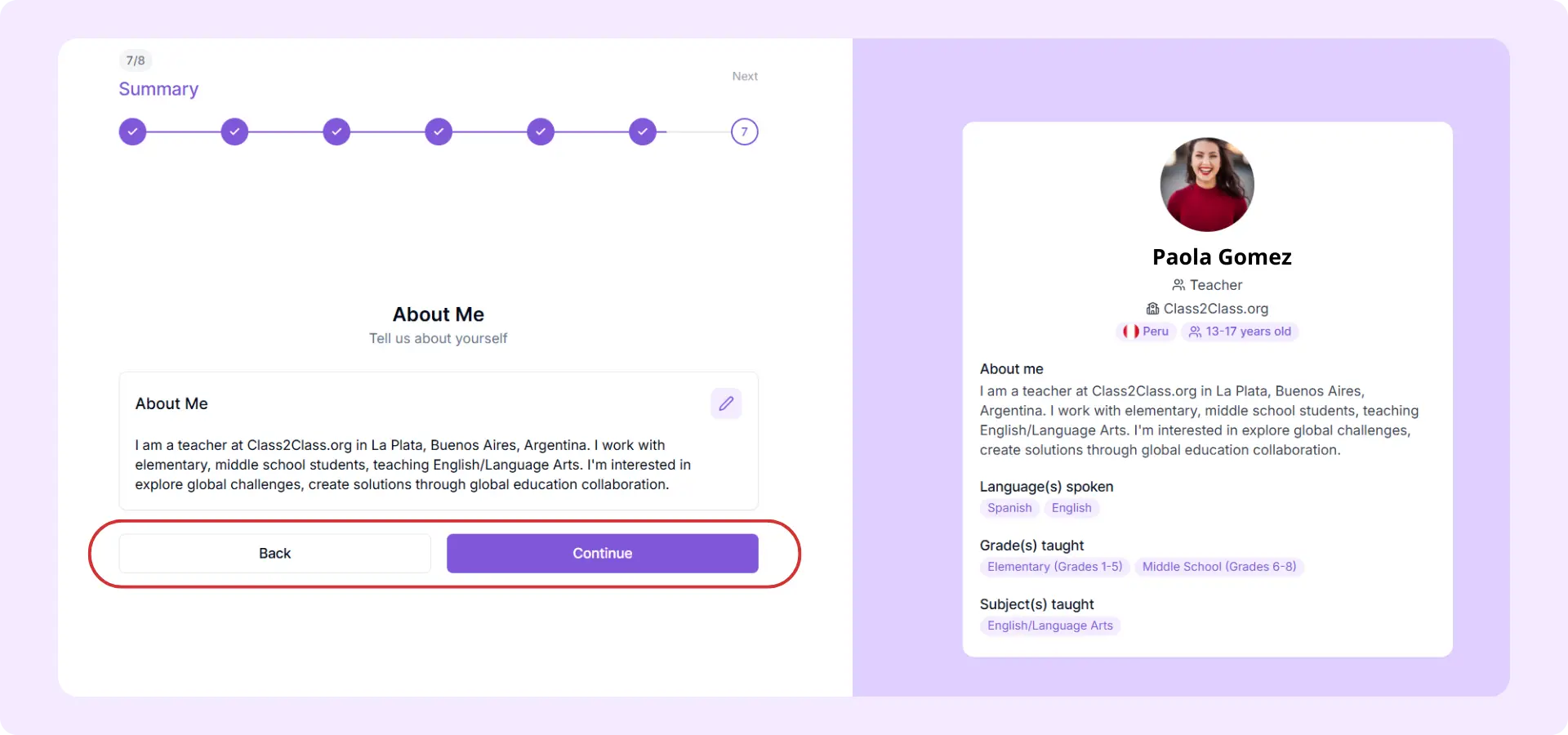 Complete your profile