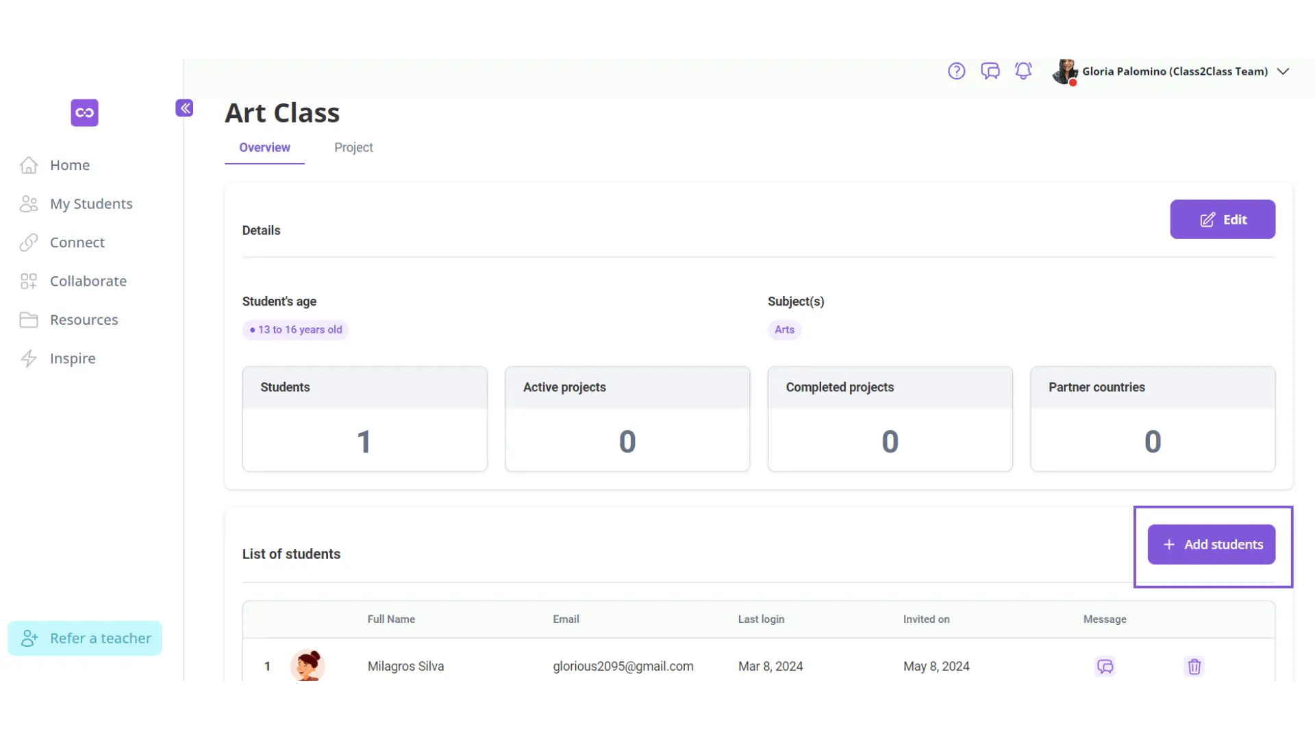 How to Enroll Students for Global Learning on Class2Class.org — image 8