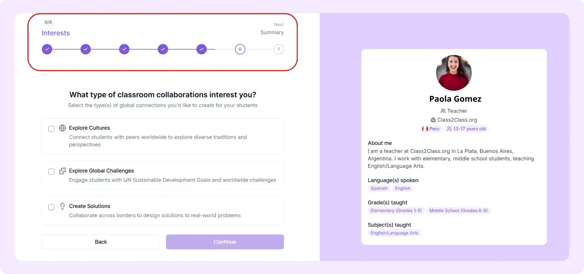 Complete your profile