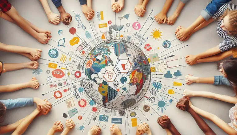 Collage showing how to connect with global educators on Class2Class.org