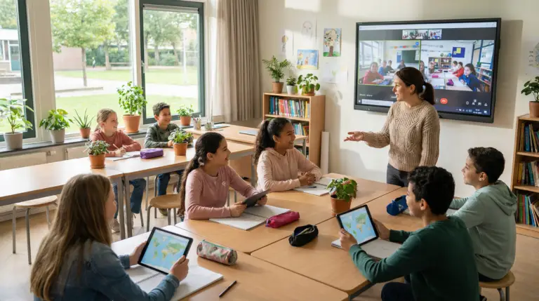 benefits of global learning experiences during a teacher-guided classroom exchange